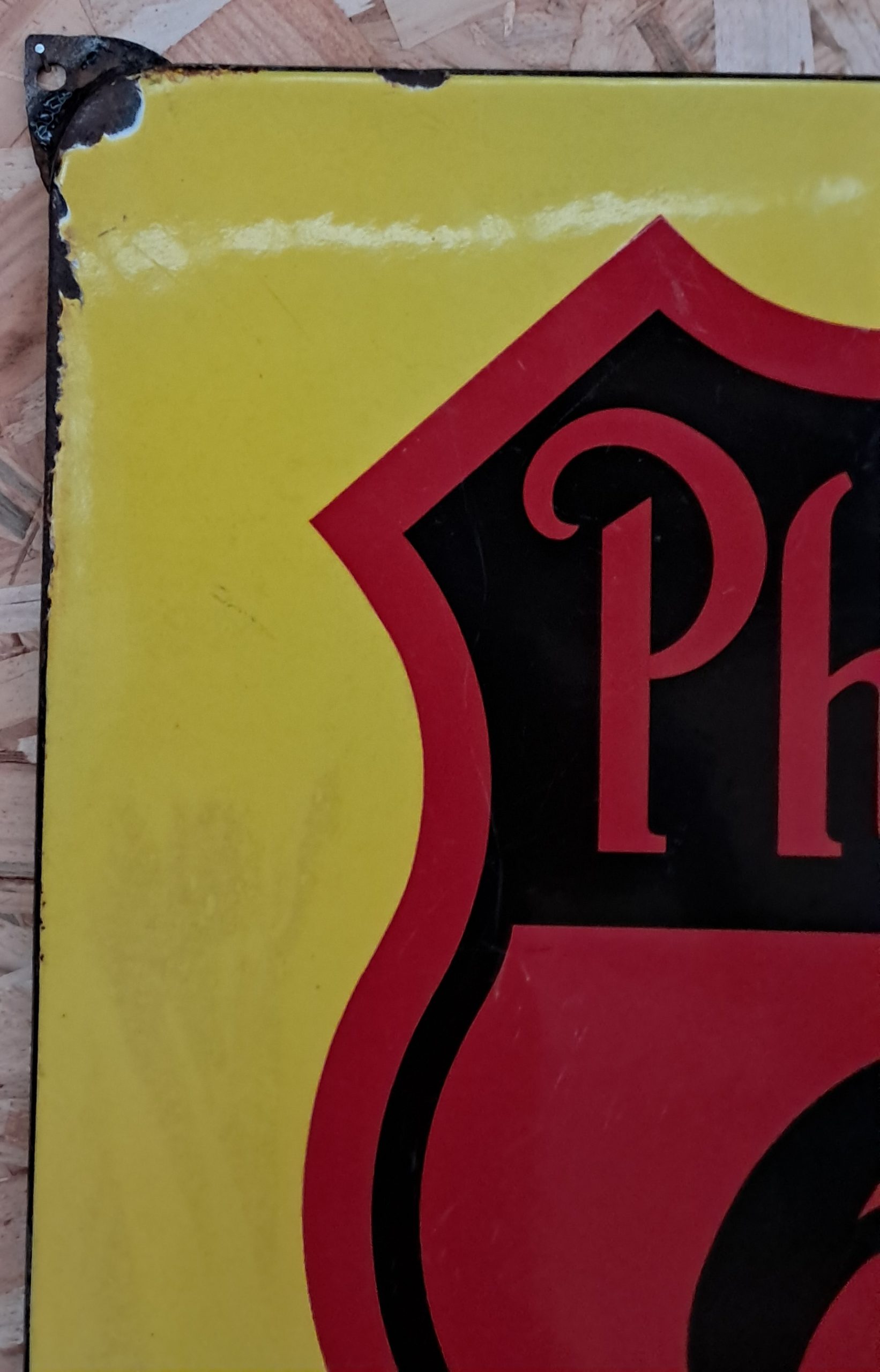 Plaque émaillée Phillips 66 MOTOR OIL VENDU – Image 2