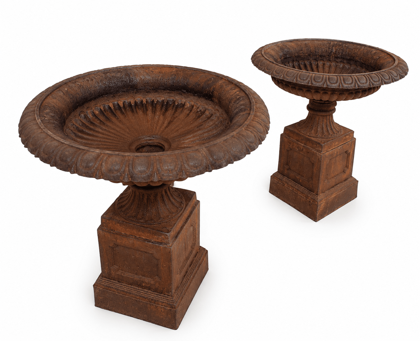 Grand paire de vases Médicis sur socle – Image 3