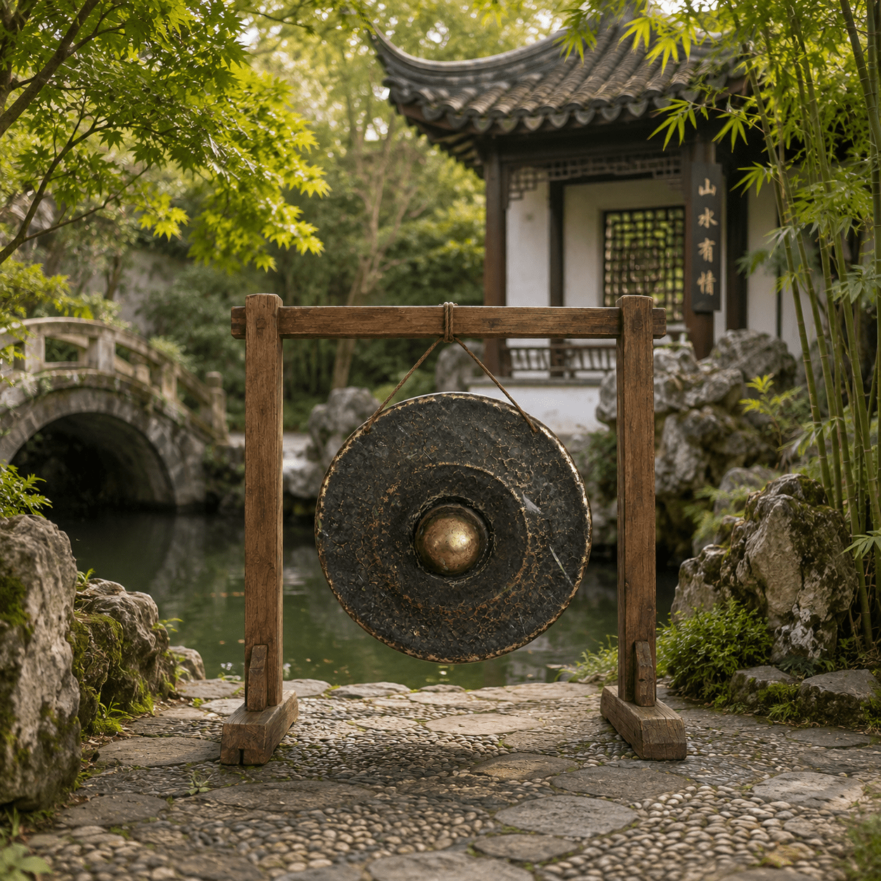 Gong ancien en bronze – Image 6