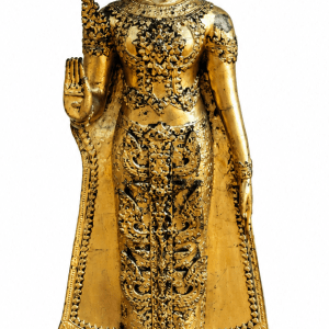 Grand Bouddha en Bronze Doré