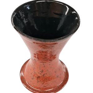 Vase Diabolo en Céramique Émaillée