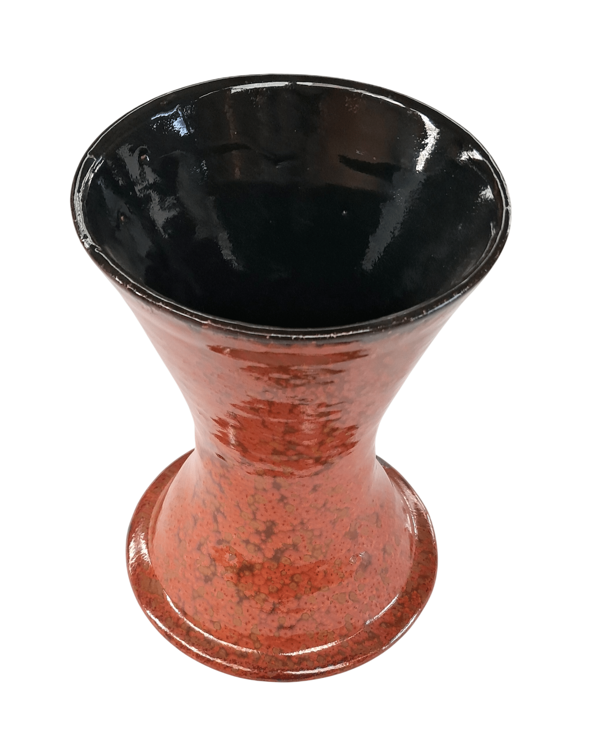 Vase Diabolo en Céramique Émaillée
